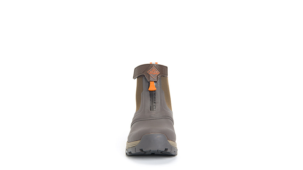 Muck Boots Apex Zip Mid Boots - Mens, Dark Brown/Orange, 9, AXMZ-907-BRN-090