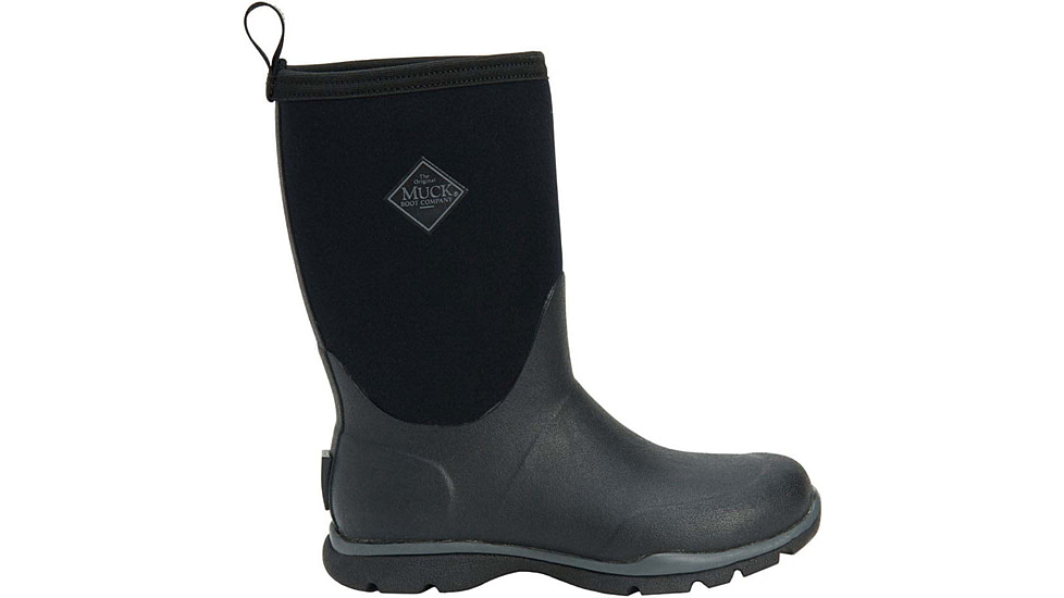 Muck Boots Arctic Excursion Mid Rubber Boot - Mens, Black / Gray, 8, AEP-000-BLK-080