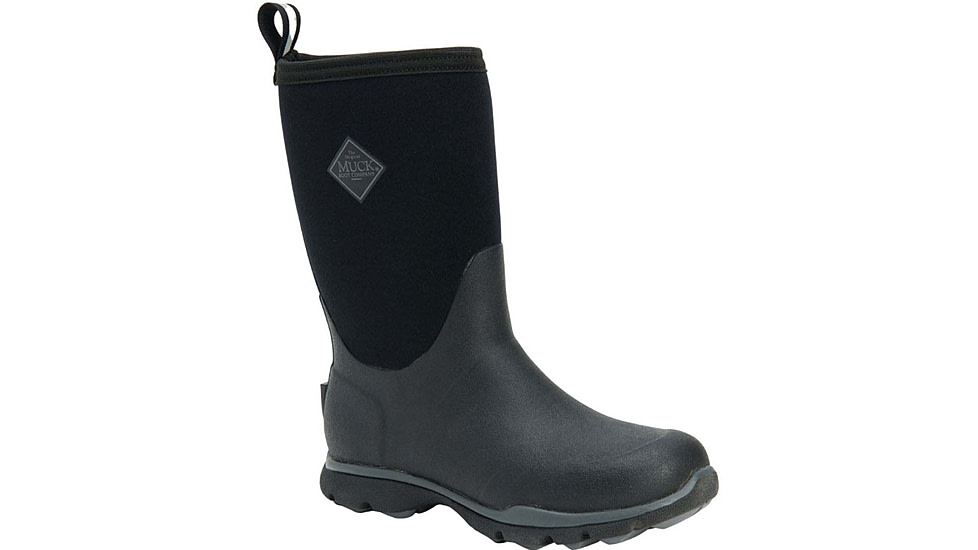 Muck Boots Arctic Excursion Mid Rubber Boot - Men's, Black/Gray, 8, AEP-000-BLK-080