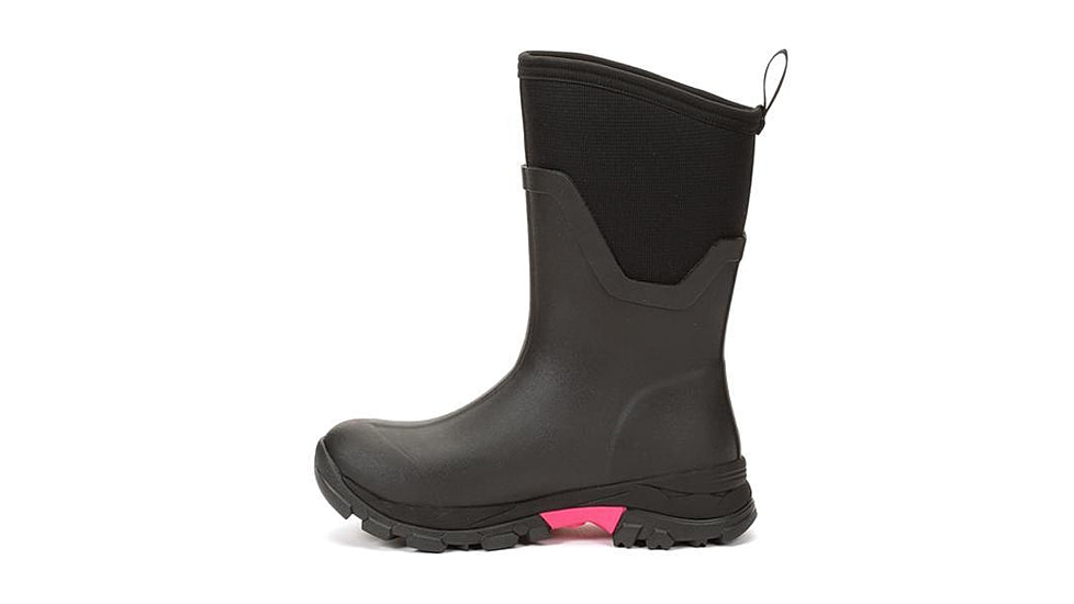 Muck Boots Arctic Ice Grip A.T. Mid Boots - Womens, Black/Hot Pink, 5, ASVMA-404-PNK-050