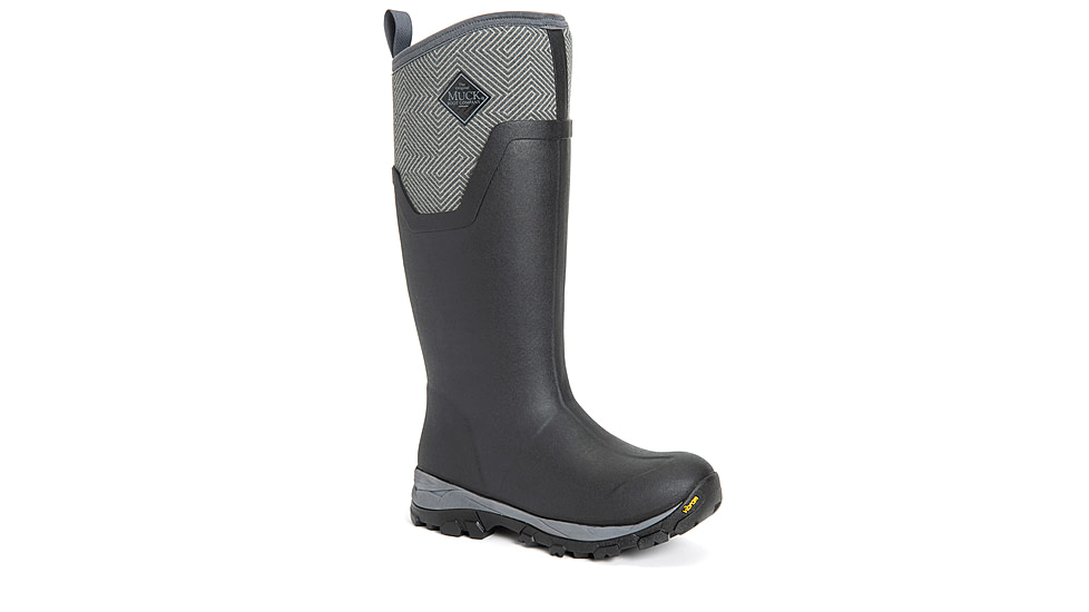 Muck Boots Arctic Ice Grip A.T. Tall Boots - Women's, Black/Grey Geometric, 6, ASVTA-101-GRY-060