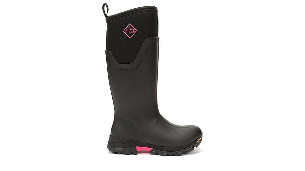 Muck Boots Arctic Ice Grip A.T. Tall Boots - Womens, Black/Hot Pink, 8, ASVTA-404-PNK-080