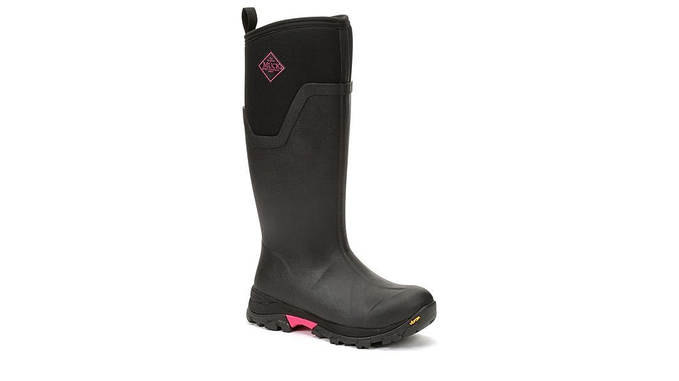 Muck Boots Arctic Ice Grip A.T. Tall Boots - Women's, Black/Hot Pink, 8, ASVTA-404-PNK-080