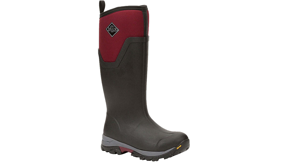 Muck Boots Arctic Ice Grip A.T. Tall Boots - Women's, Black/Maroon, 8, ASVTA-600-RED-080