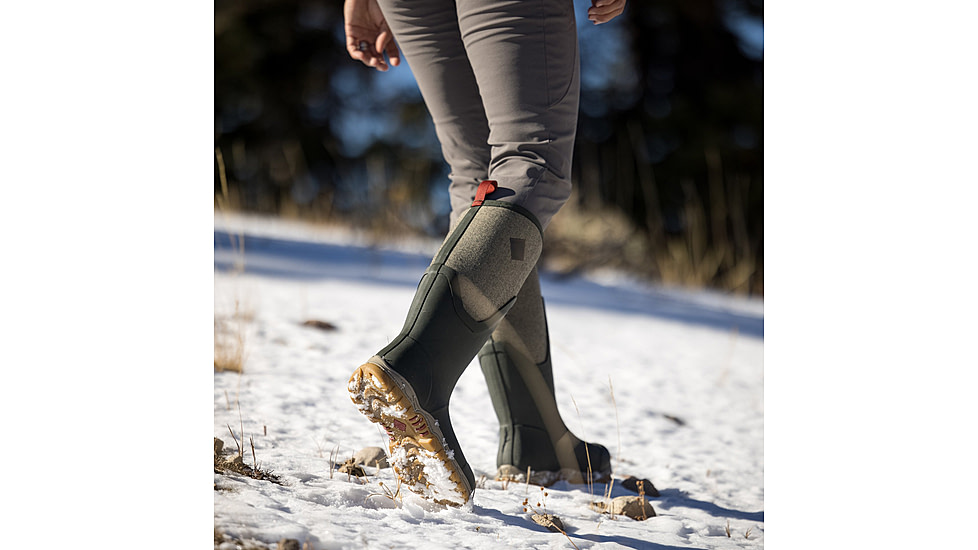 Muck Boots Arctic Sport II Tall - Womens, Dark Olive/Herringbone, 6, AS2T-3TW-GRN-060