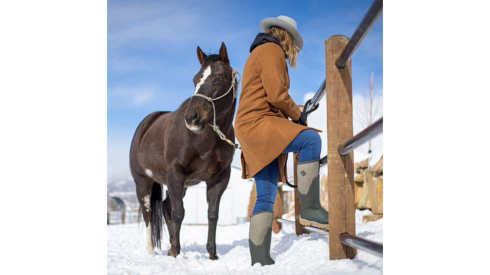 Muck Boots Arctic Sport II Tall - Womens, Dark Olive/Herringbone, 6, AS2T-3TW-GRN-060