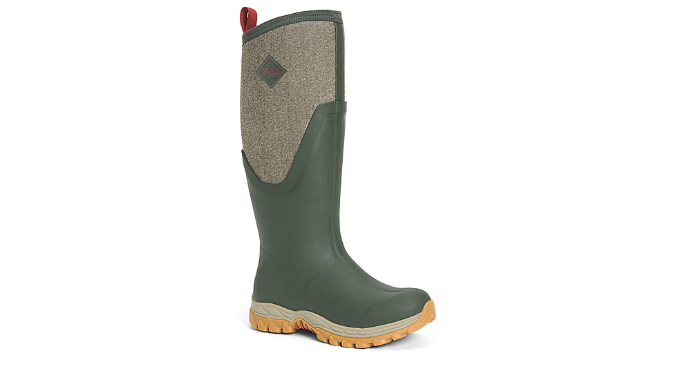 Muck Boots Arctic Sport II Tall - Womens, Dark Olive/Herringbone, 6, AS2T-3TW-GRN-060