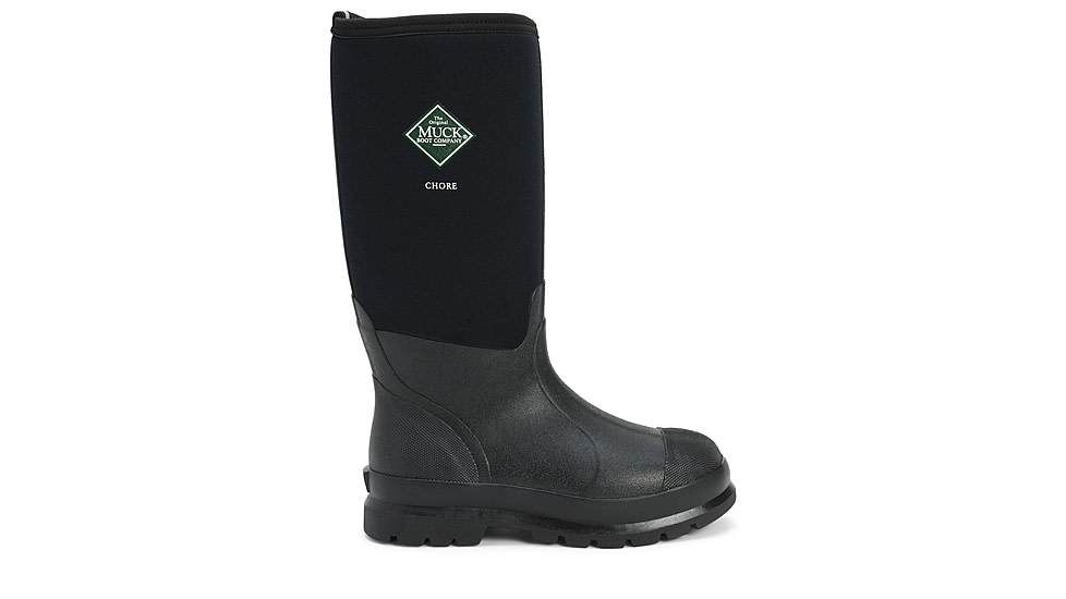 Muck Boots Chore Tall Wateproof Rubber Work Boot - Mens, Black, 12, CHH-000A-BL-120