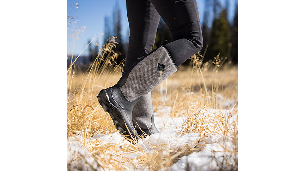 Muck Boots Hale Multi-Season Boot - Womens, Black w/ Fuzzy Herringbone, 8, HAW-1HB-BLK-080