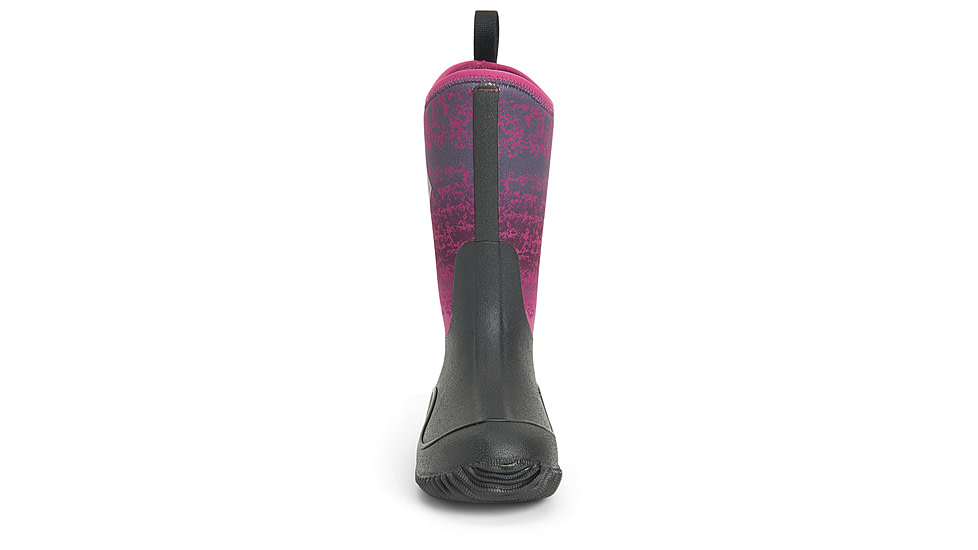 Muck Boots Hale Rubber Boots - Kids, Black/Magenta Digi Terrain Fade, 11, KBH-004-BLK-110