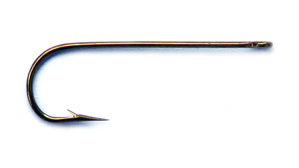 Mustad Aberdeen Hook, Long Shank, Ringed Eye, Bronze, Size 4, 10 per Pack, 3261-BR-4-10