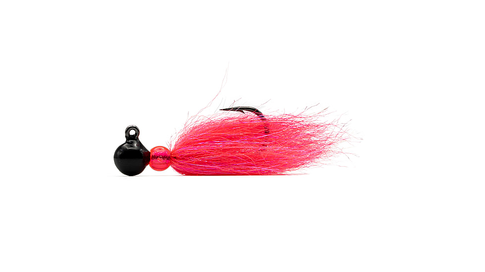 Mustad Sink It Series Jig, 1/8oz, Black Cerise, 1, SBJ-1/8-BFR-1
