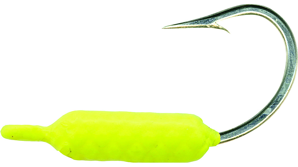Mustad Yellowtail Jig Head, 1/16 oz, Sz 2 Hook Chartreuse, 10/Pack, YT766-1/16-CH-10