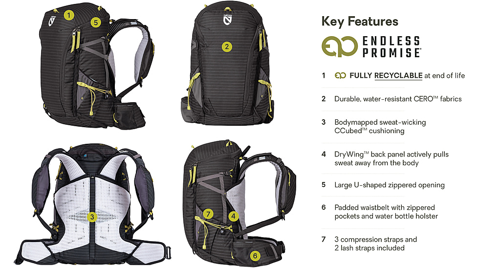 NEMO Equipment Persist Endless Promise All-Adventure Backpack - Womens, Black, 30L, 811666035448