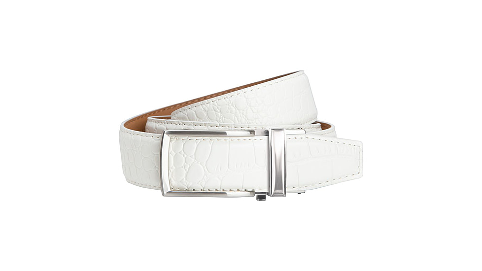 Nexbelt Alligator Belt, White, Up to 50" Waist, PCA2159