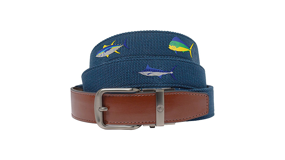 Nexbelt Embroidered Belt, Deep Sea Fish, Up to 50&quot; Waist, CEP4870