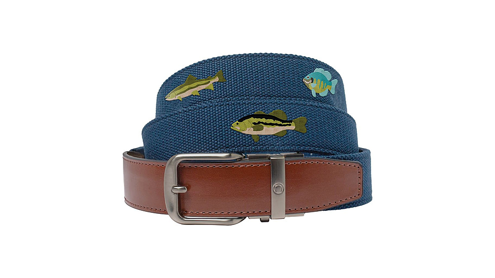 Nexbelt Embroidered Belt, Fresh Water Fish, Up to 50&quot; Waist, CEP4863