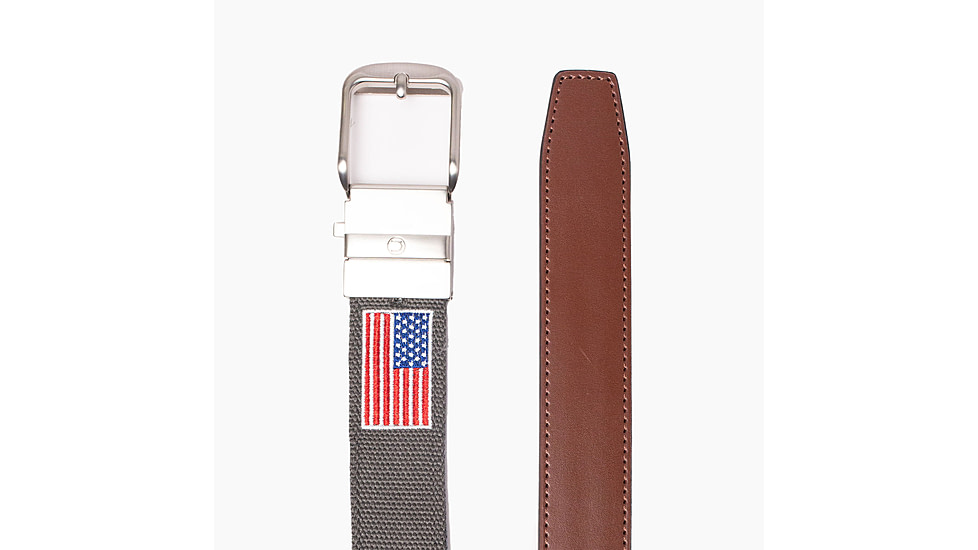 Nexbelt Embroidered USA Belt, Grey, Up to 50 Waist, CEP2289