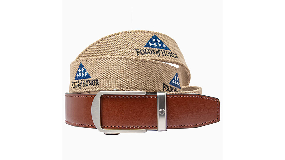 Nexbelt Folds Of Honor Belt, Brown, Up to 50 Waist, CEP1633