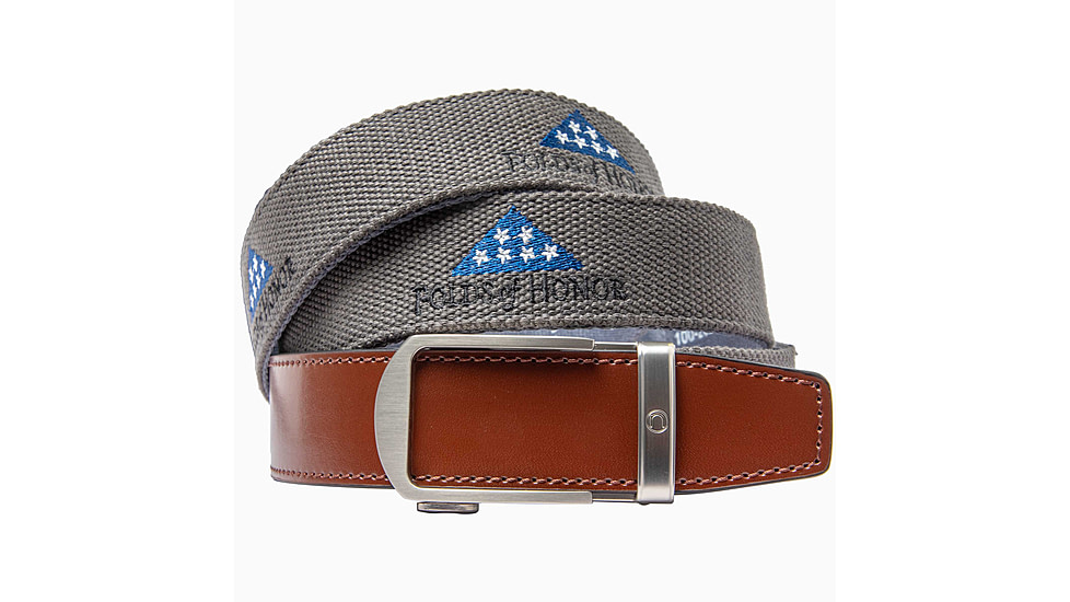 Nexbelt Folds Of Honor Belt, Grey, Up to 50 Waist, CEP1626