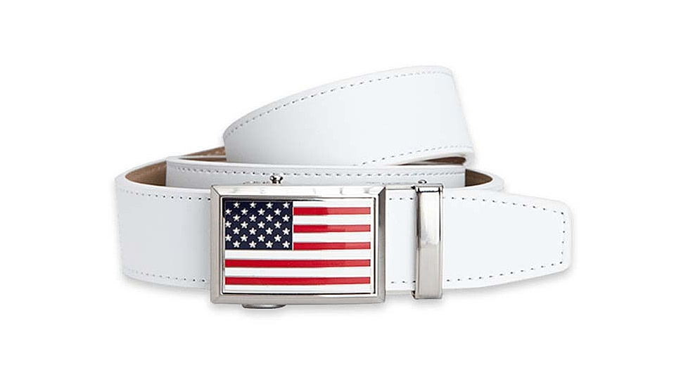 Nexbelt Go-In USA Heritage Golf Belt, White, PGH6304