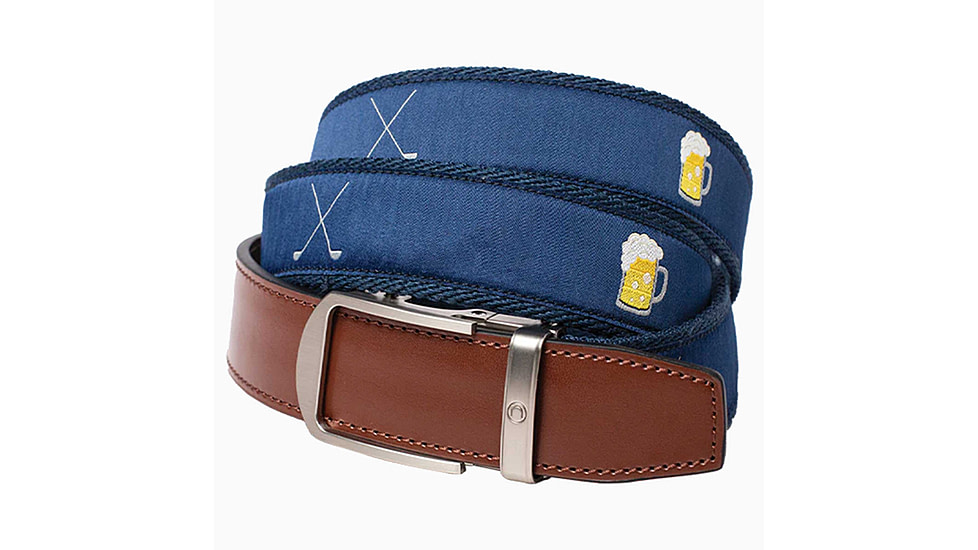 Nexbelt Hampton Belt, Tan/Blue, Up to 50 Waist, PCM2302