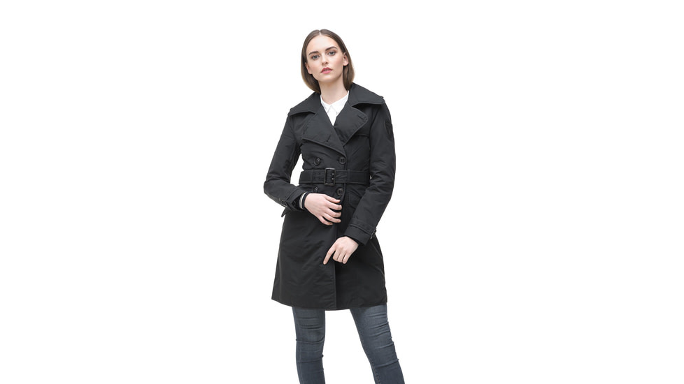 Nobis Justice Trench - Womens, Black, XXS, JUSTICE-BLACK-XXS