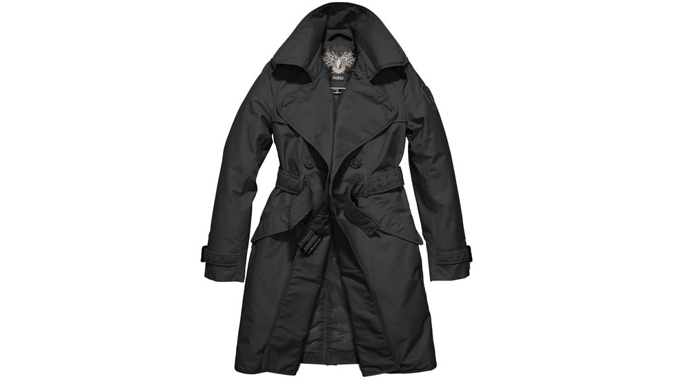 Nobis Justice Trench - Womens, Black, XXS, JUSTICE-BLACK-XXS