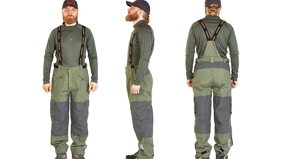 Norfin Alpha Bibs - Mens, Light Green, Large, 646703-L