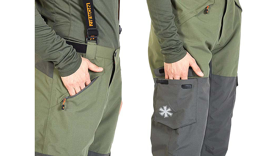 Norfin Alpha Bibs - Mens, Light Green, Large, 646703-L