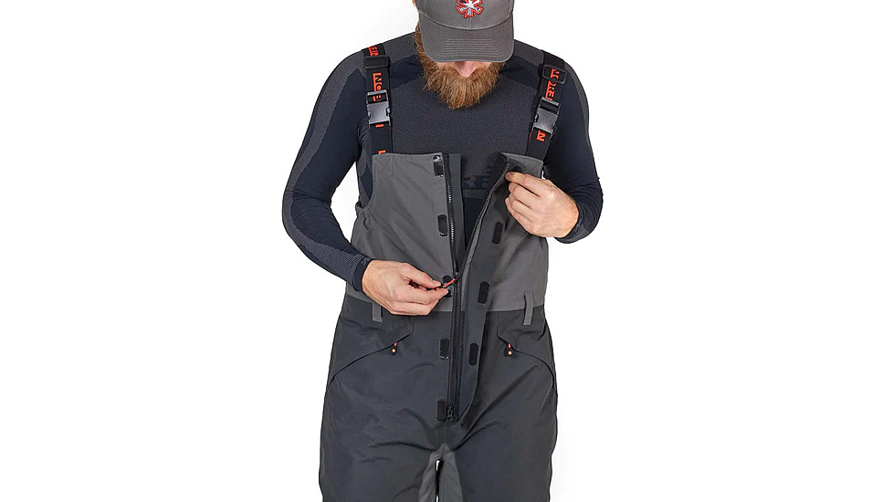 Norfin Boat Insulated Rain Bibs - Men's, Gray Black, Large, 677803-L