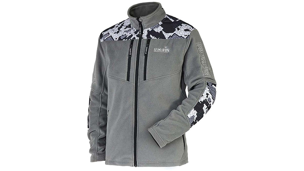 Norfin Fleece Jacket - Men's, Glacier Camo, 3XL, 477206-XXXL