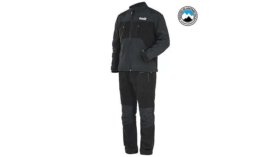 Norfin Fleece Suit Polar Line 2 - Mens, Gray, Small, 337101-S