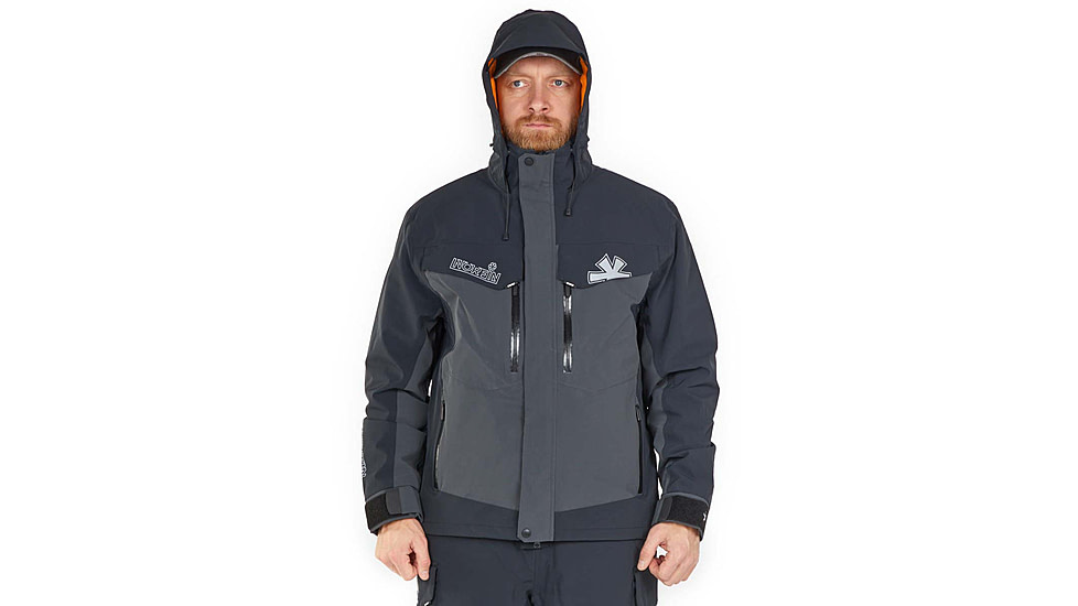 Norfin Rebel Pro Insulated Gray Rain Jacket - Men's, Gray, Large, 596003-L