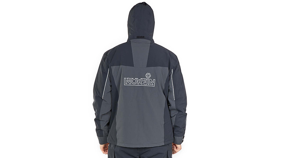 Norfin Rebel Pro Insulated Gray Rain Jacket - Men's, Gray, Large, 596003-L