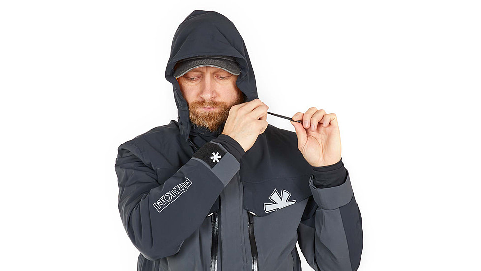 Norfin Rebel Pro Insulated Gray Rain Jacket - Men's, Gray, Large, 596003-L