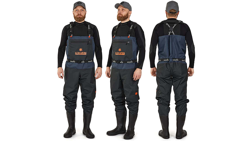 Norfin Waders Pilot Bootfoot - Mens, Blue Black, 11, 82231-44L