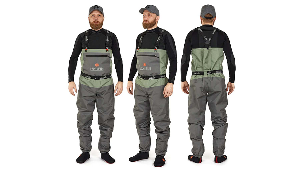 Norfin Waders Pilot Sttokingfoot - Mens, Lt Green Gray, 11, 83321-03L