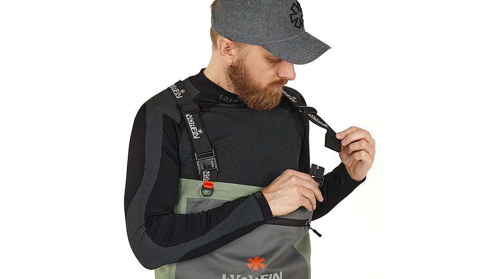 Norfin Waders Pilot Sttokingfoot - Mens, Lt Green Gray, 11, 83321-03L