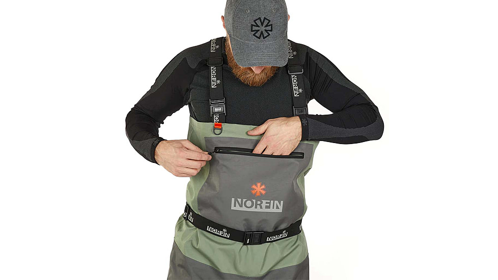 Norfin Waders Pilot Sttokingfoot - Mens, Lt Green Gray, 11, 83321-03L