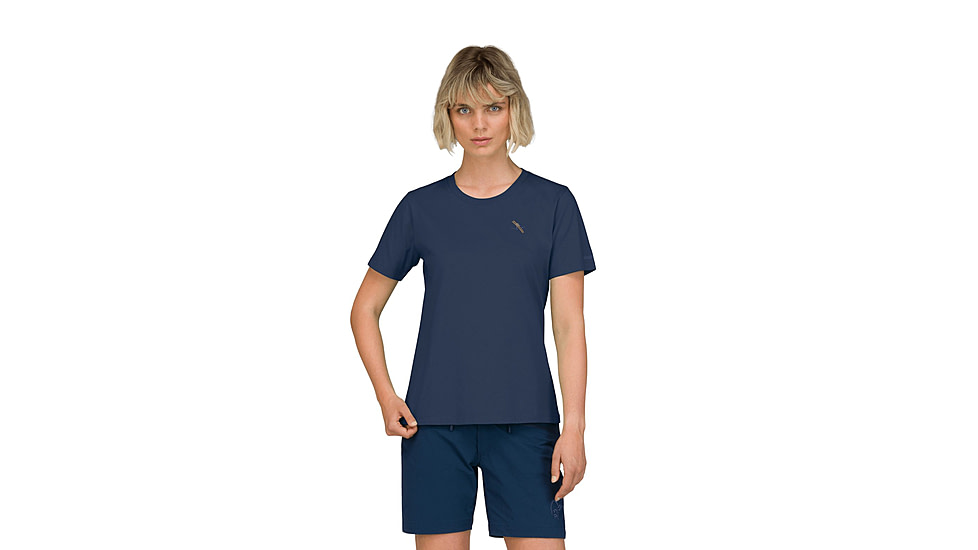 Norrona /29 Cotton Activity Embroidery T-Shirt - Womens, Indigo Night, Small, 3414-23-2295-S