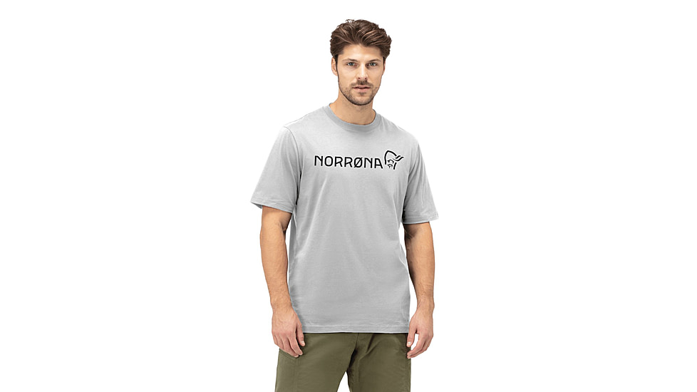 Norrona /29 Cotton Norrona Viking T-Shirt - Mens, Drizzle Melange, Extra Large, 3422-21-2313-XL
