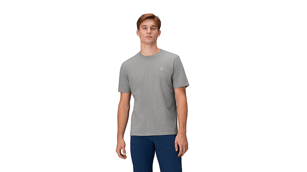 Norrona /29 Cotton Viking Patch T-Shirt - Mens, Grey Melange, Extra Large, 3448-24-8870-XL