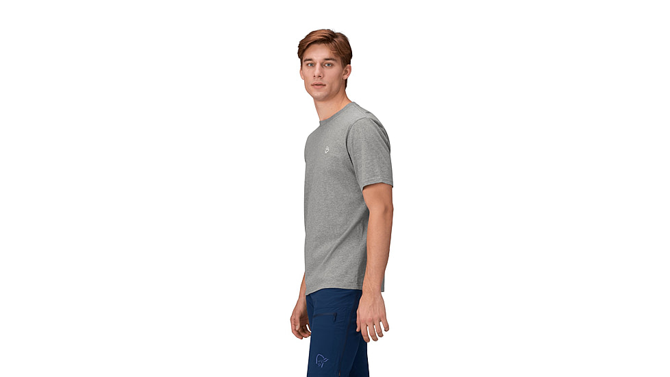 Norrona /29 Cotton Viking Patch T-Shirt - Mens, Grey Melange, Extra Large, 3448-24-8870-XL