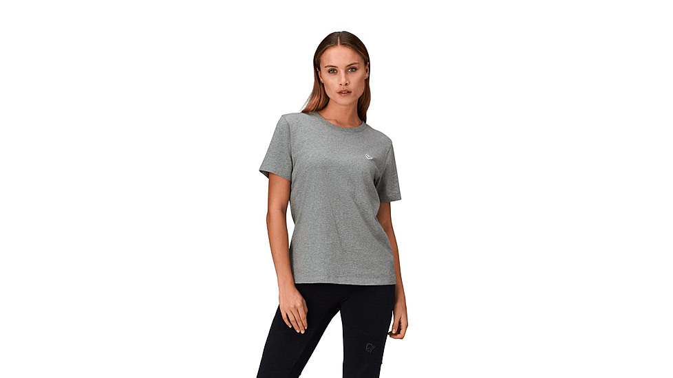 Norrona /29 Cotton Viking Patch T-Shirt - Womens, Grey Melange, Medium, 3449-24-8870-M