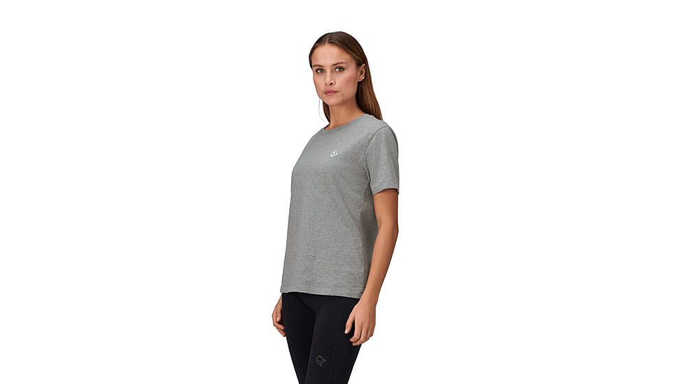 Norrona /29 Cotton Viking Patch T-Shirt - Womens, Grey Melange, Medium, 3449-24-8870-M