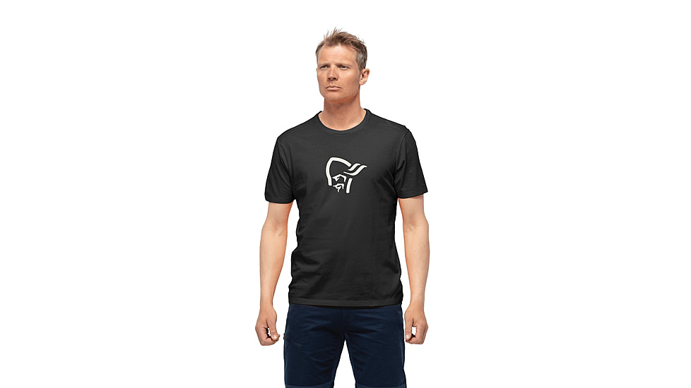 Norrona /29 Cotton Viking T-Shirt - Mens, Caviar/Snowdrop, Large, 3417-21-7780-L