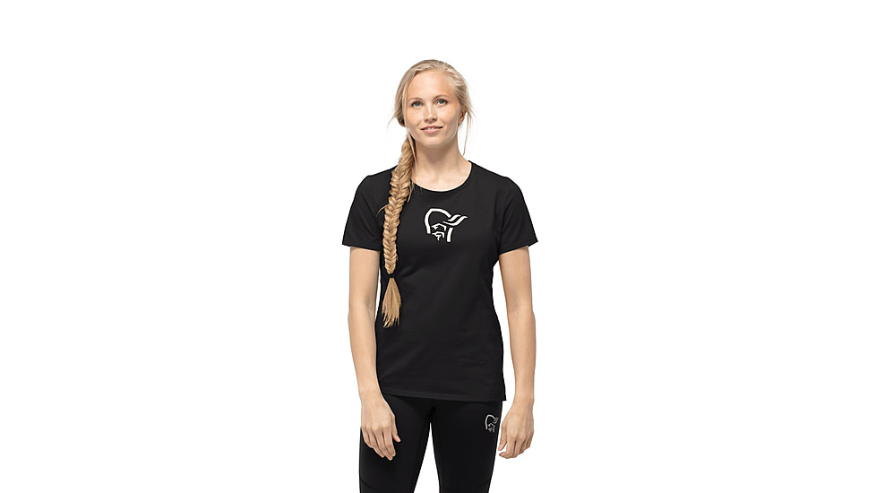 Norrona /29 Cotton Viking T-Shirt - Women's, Caviar Black, Medium, 3421-21-7718-M