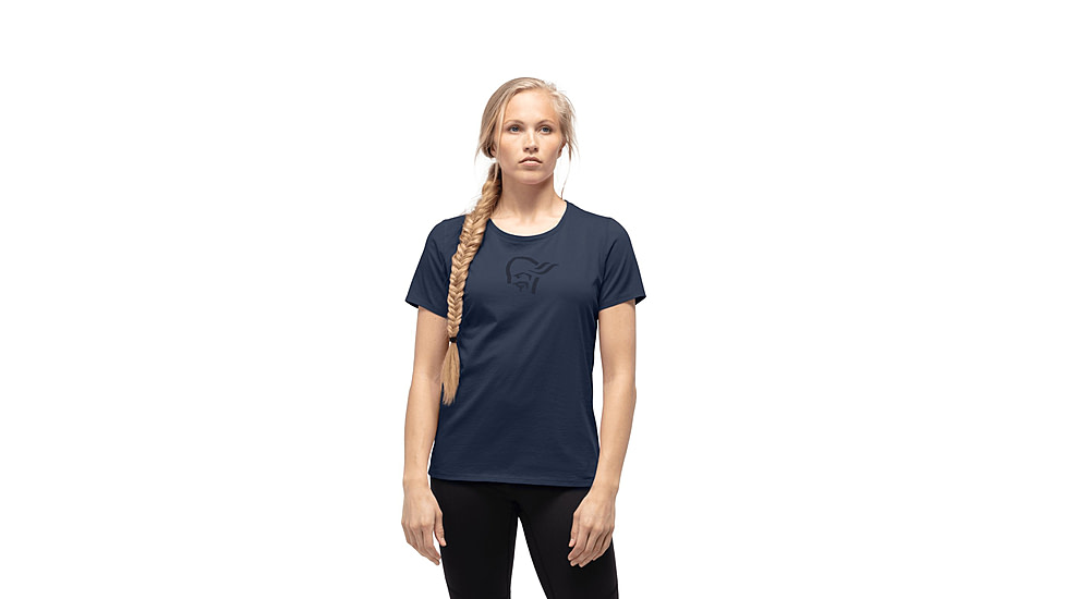Norrona /29 Cotton Viking T-Shirt - Womens, Indigo Night/Sky Captain, Large, 3421-21-2009-L