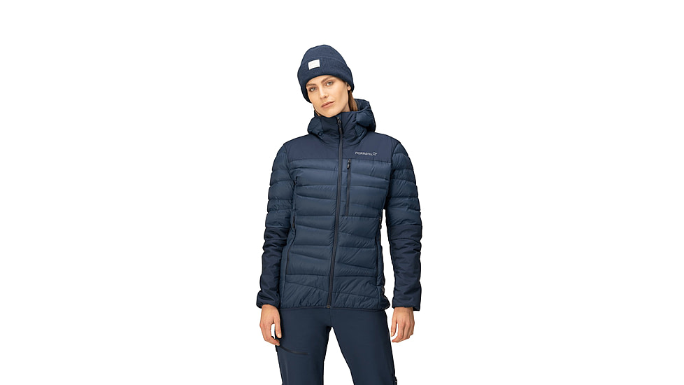 Norrona Falketind Down750 Hooded Jacket - Womens, Indigo Night, Medium, 1870-20-2295-M